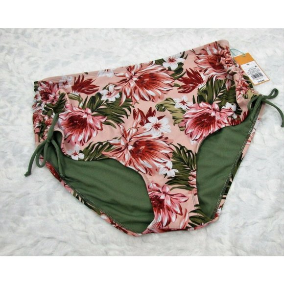 Kona Sol High Waist Bathing Suit Bottoms XL Ruched New with tags - Picture 3 of 8